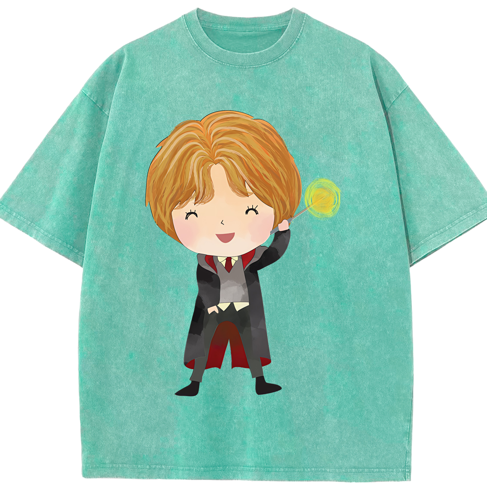 （画像用） Harry Potter ハリー・ポッターシリーズ 綿100% ヴィンテージ風 半袖Tシャツ（フロントプリント）